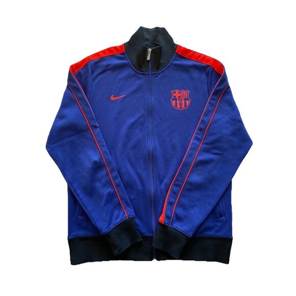 Vintage Nike FC Barcelona 2012 Track Jacket Soccer Full Zip HRA Medium - Picture 2 of 5